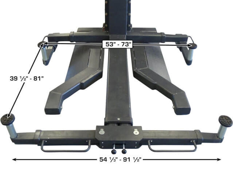 Atlas PSP-6000 6,000 lb Portable Single-Post Lift | Atlas Automotive Equipment ATEXH-PSP-6000-FPD