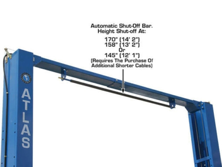 Atlas PV12PX Commercial Overhead 2-Post Lift – 12,000 lb Capacity | Heavy-Duty Automotive Lift for Shops & Fleet Service (XH-PV12PX-FPD)