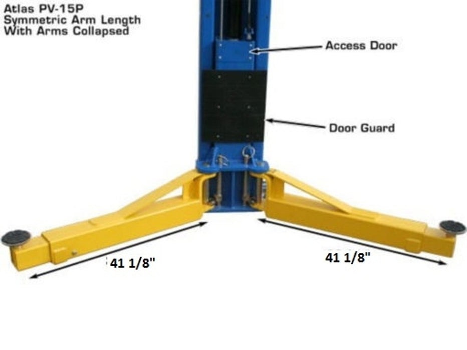 Atlas Automotive Equipment PV15PX Commercial Grade Overhead 2-Post Lift – 15,000 lb Capacity Heavy-Duty Car Lift | Model XH-PV15PX-FPD