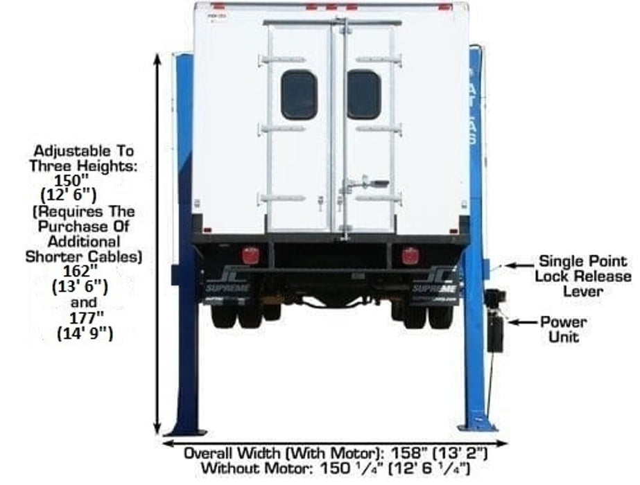 Atlas Automotive Equipment PV15PX Commercial Grade Overhead 2-Post Lift – 15,000 lb Capacity Heavy-Duty Car Lift | Model XH-PV15PX-FPD