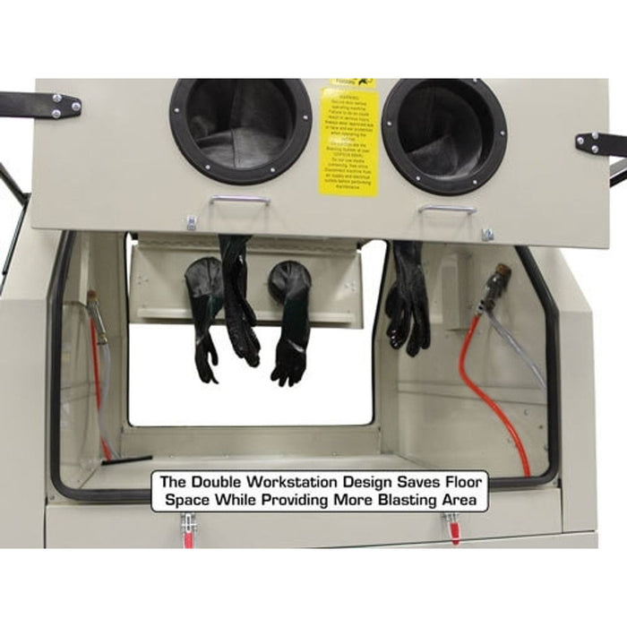 Atlas SBC1200 X-Large Sandblast Cabinet with Dual Doors & Vacuum System | Industrial Automotive Media Blaster