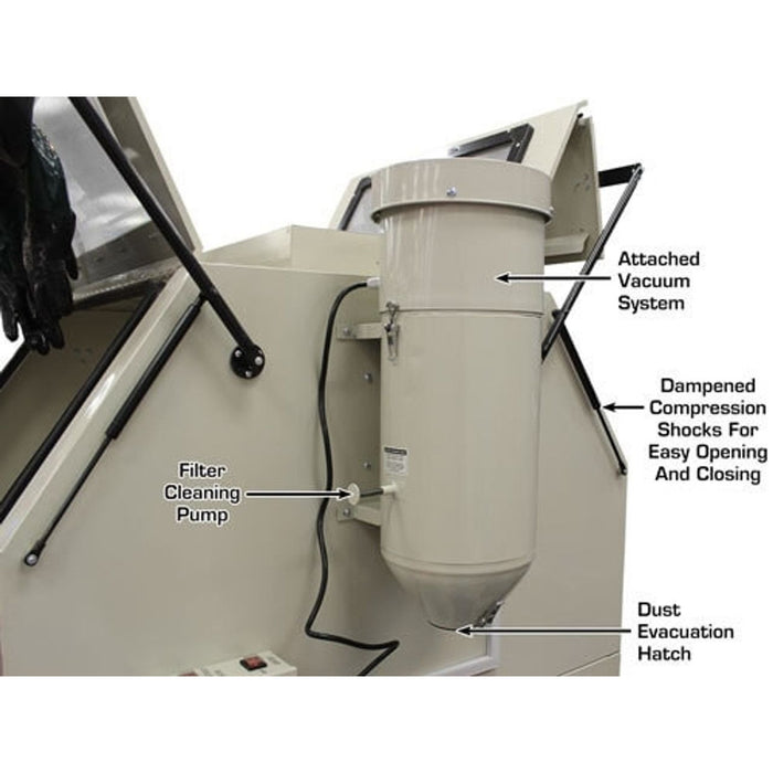 Atlas SBC1200 X-Large Sandblast Cabinet with Dual Doors & Vacuum System | Industrial Automotive Media Blaster