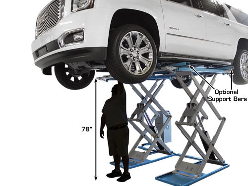 Atlas Automotive Equipment SLP9K Full-Rise Scissor Lift – 9,000 lb Capacity | Heavy-Duty Hydraulic Car Lift for Professional Garages & Auto Shops (Model ATTD-SLP9K)