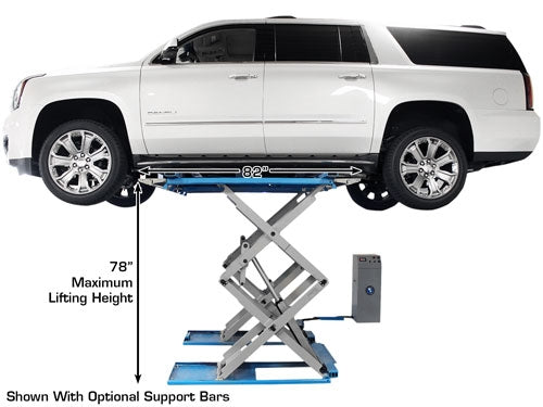 Atlas Automotive Equipment SLP9K Full-Rise Scissor Lift – 9,000 lb Capacity | Heavy-Duty Hydraulic Car Lift for Professional Garages & Auto Shops (Model ATTD-SLP9K)