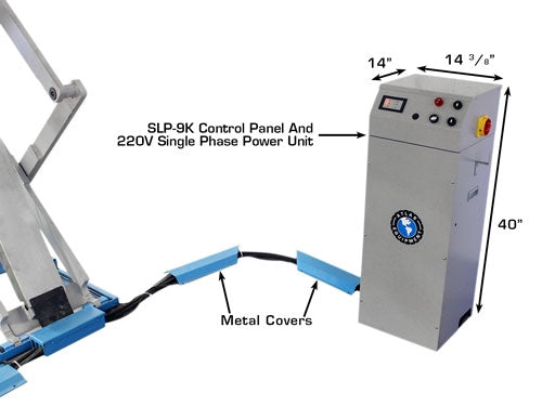 Atlas Automotive Equipment SLP9K Full-Rise Scissor Lift – 9,000 lb Capacity | Heavy-Duty Hydraulic Car Lift for Professional Garages & Auto Shops (Model ATTD-SLP9K)