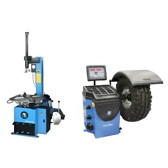 Atlas TC229 Tire Changer + WB41 Wheel Balancer Combo – Professional Rim Clamp Tire Machine & Digital Wheel Balancer | TCWB-COMBO5-FPD