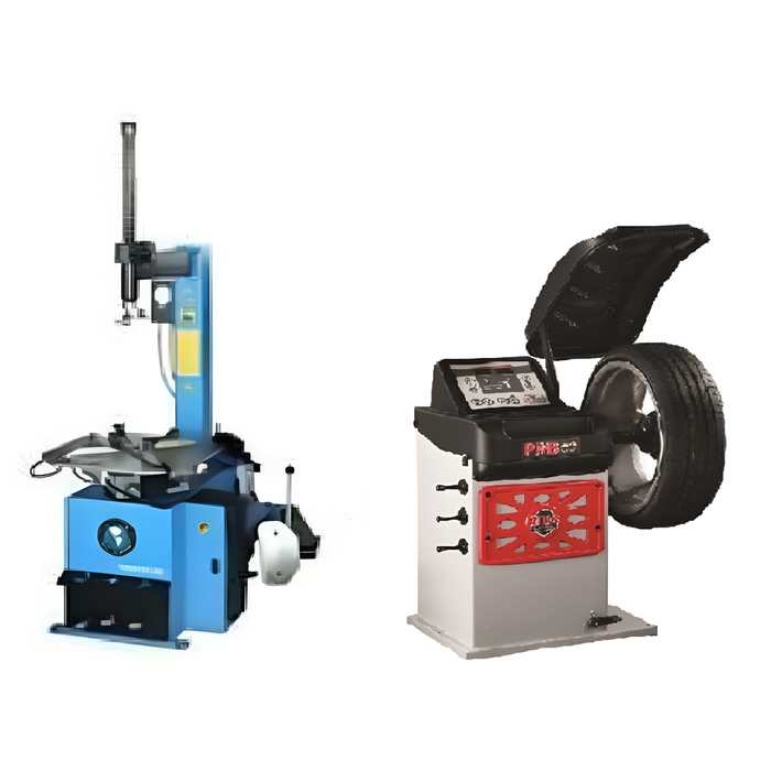 Atlas Equipment TC229 Rim Clamp Tire Changer + PWB50 Wheel Balancer Combo Package (Model: TCWB-COMBO7-FPD)
