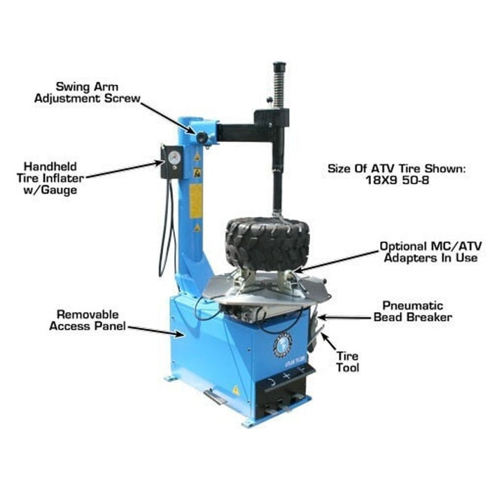Atlas TC289 Heavy-Duty Extra-Large Rim Clamp Tire Changer | Professional Automotive Tire Changing Equipment