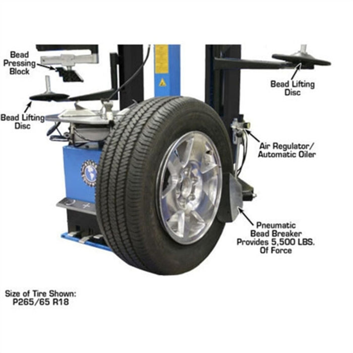 Atlas TC289DAA Tire Changer | Dual Assist Arms | Extra Large Rim Clamp