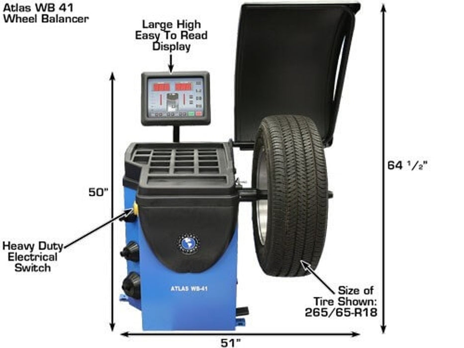 Atlas TC289 Tire Changer + WB41 Balancer Combo | Atlas Equipment