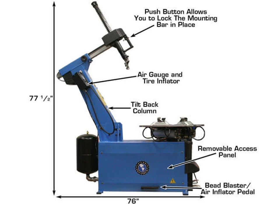 Atlas TC755 Tire Changer + WB49-2 Wheel Balancer Combo | TCWB-COMBO3-FPD