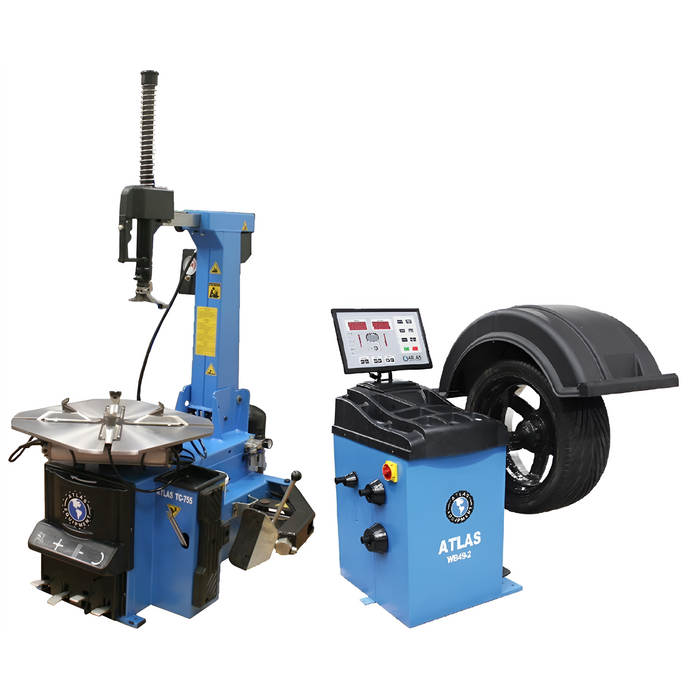 Atlas TC755 Tire Changer + WB49-2 Wheel Balancer Combo | TCWB-COMBO3-FPD