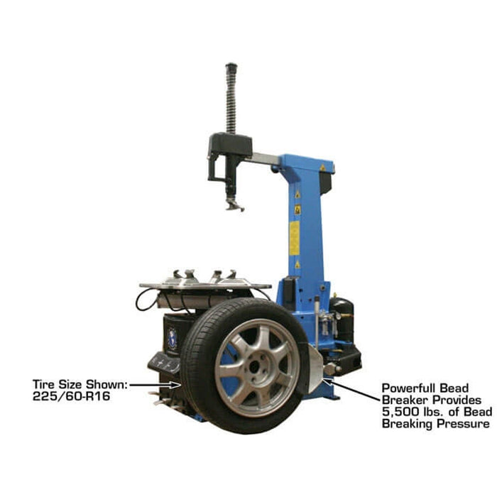 Atlas Automotive Equipment TC755 Tilt-Back Rim-Clamp Tire Changer – Automatic Tire Machine with Bead Blaster (ATTC755)