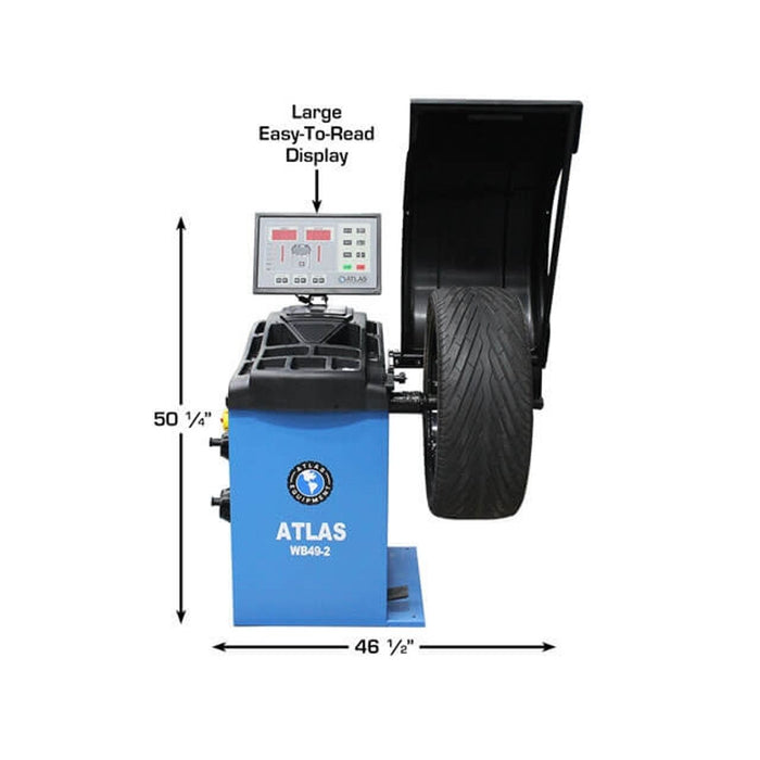 Atlas WB49-2 2D Computer Wheel Balancer | Premium Tire Balancing Machine for Automotive Shops
