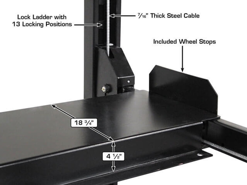 Atlas Apex 8 8,000 lb ALI Certified 4-Post Hobbyist Lift | Atlas Automotive Equipment ATEATTD-APEX8-FPD