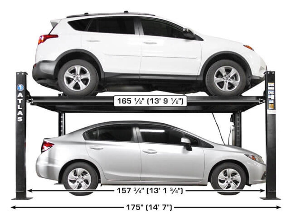 Atlas Apex 8 8,000 lb ALI Certified 4-Post Hobbyist Lift | Atlas Automotive Equipment ATEATTD-APEX8-FPD