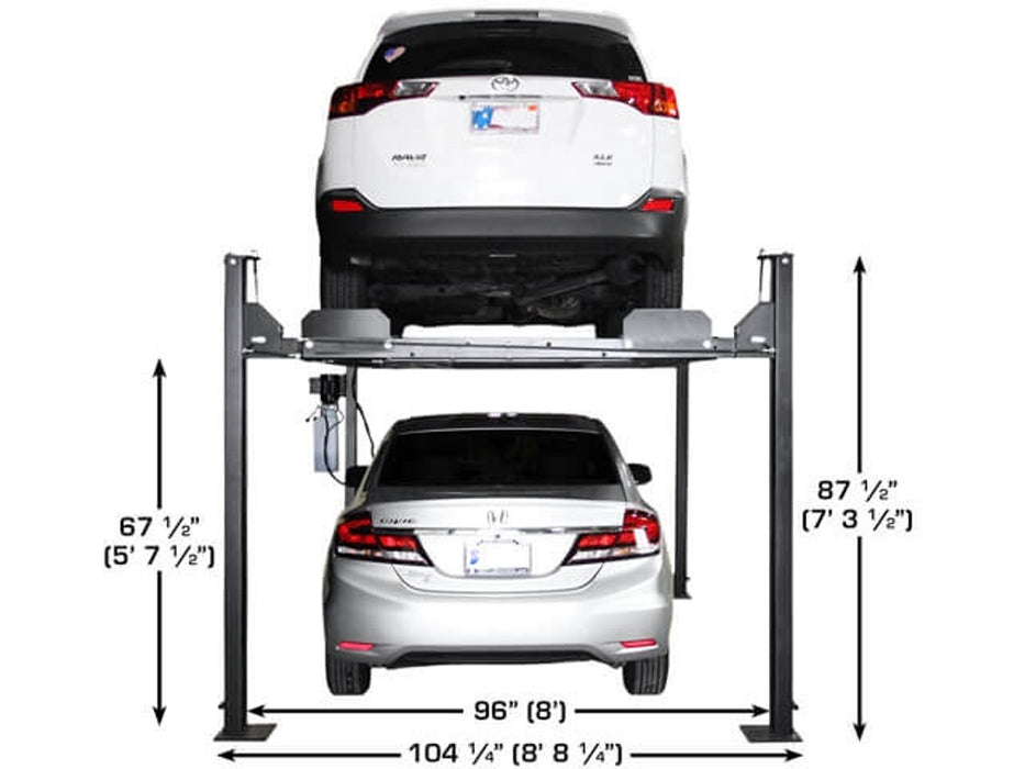 Atlas Apex 8 8,000 lb ALI Certified 4-Post Hobbyist Lift | Atlas Automotive Equipment ATEATTD-APEX8-FPD