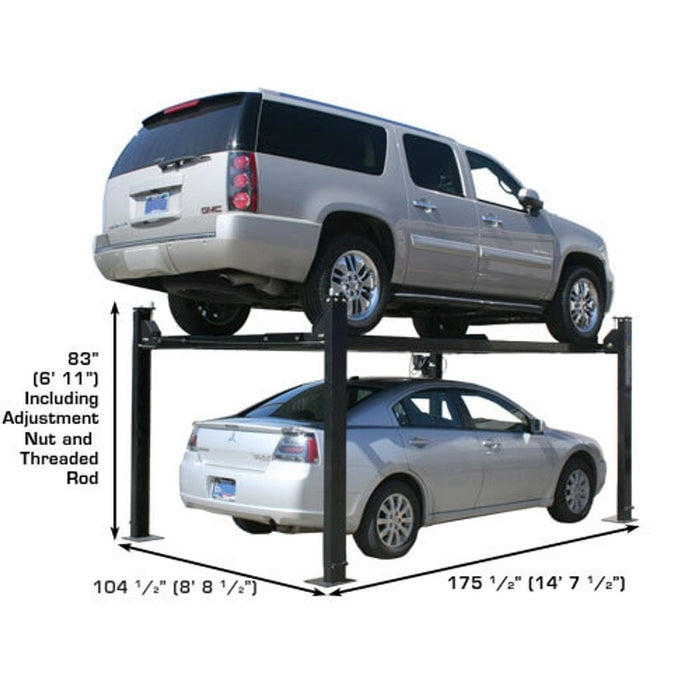 Atlas Garage PRO8000 Portable 4-Post Lift – 8,000 lb Capacity | Hobbyist Automotive Car Lift XH-PRO8000