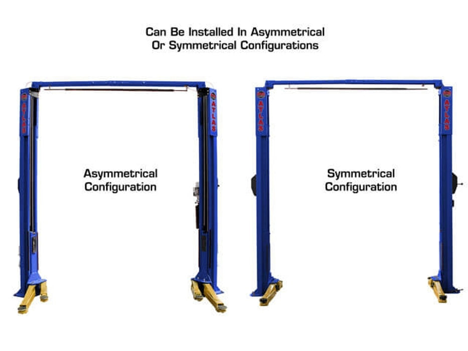 Atlas Automotive Equipment Platinum PVL10 ALI Certified 10,000 lb. Capacity 2-Post Lift (Model: AP-PVL10-2/3)