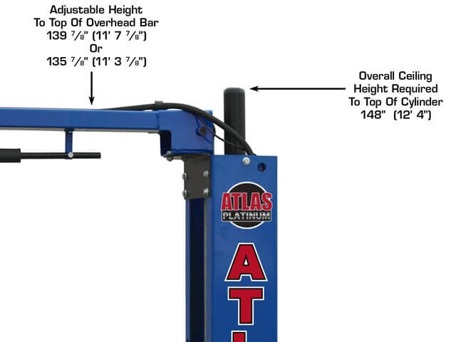 Atlas Platinum PVL10 2-Post Lift with Extension Kit – 10,000 LB Capacity | Heavy-Duty Automotive Lift by Atlas Automotive Equipment