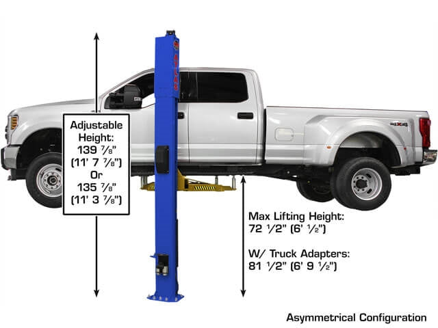 Atlas Platinum PVL10 2-Post Lift with Extension Kit – 10,000 LB Capacity | Heavy-Duty Automotive Lift by Atlas Automotive Equipment