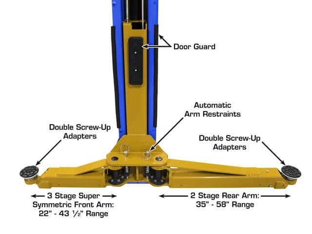 Atlas Platinum PVL10 2-Post Lift with Extension Kit – 10,000 LB Capacity | Heavy-Duty Automotive Lift by Atlas Automotive Equipment