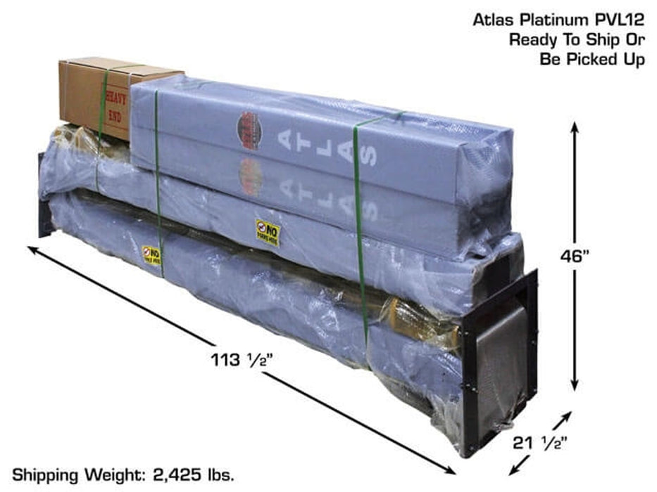 Atlas Automotive Equipment Platinum PVL12 ALI Certified 2-Post Car Lift – 12,000 lb Capacity Commercial Grade Overhead Auto Lift | Model ATEAP-PVL12-FPD
