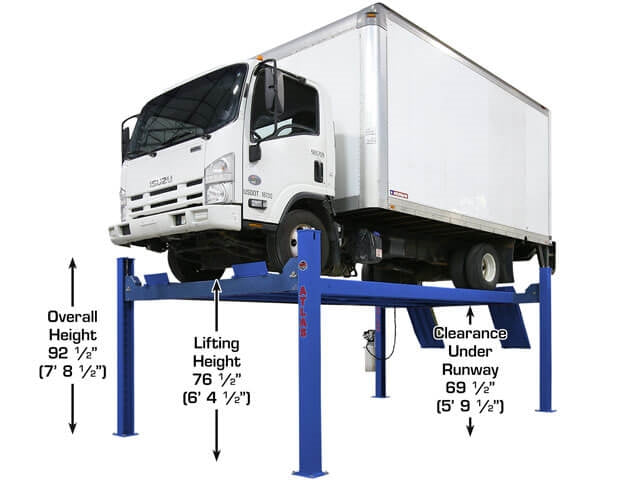 Atlas Equipment Platinum PVL14 ALI Certified 4-Post Lift – 14,000 lb Capacity | Commercial-Grade Hydraulic Vehicle Lift for Professional Auto Shops & Service Centers (Model AP-PVL14-FPD)