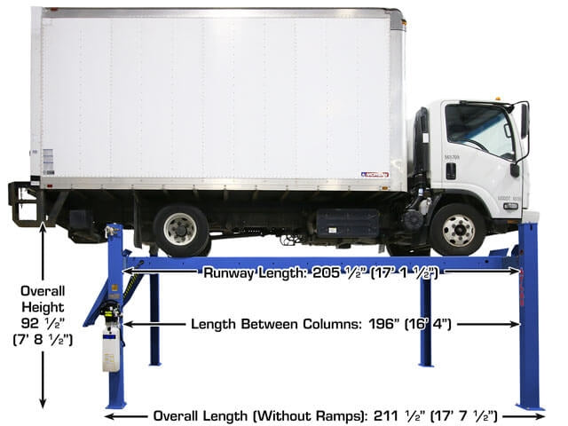 Atlas Equipment Platinum PVL14 ALI Certified 4-Post Lift – 14,000 lb Capacity | Commercial-Grade Hydraulic Vehicle Lift for Professional Auto Shops & Service Centers (Model AP-PVL14-FPD)