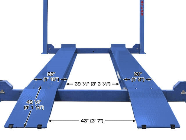 Atlas Equipment Platinum PVL14 ALI Certified 4-Post Lift – 14,000 lb Capacity | Commercial-Grade Hydraulic Vehicle Lift for Professional Auto Shops & Service Centers (Model AP-PVL14-FPD)