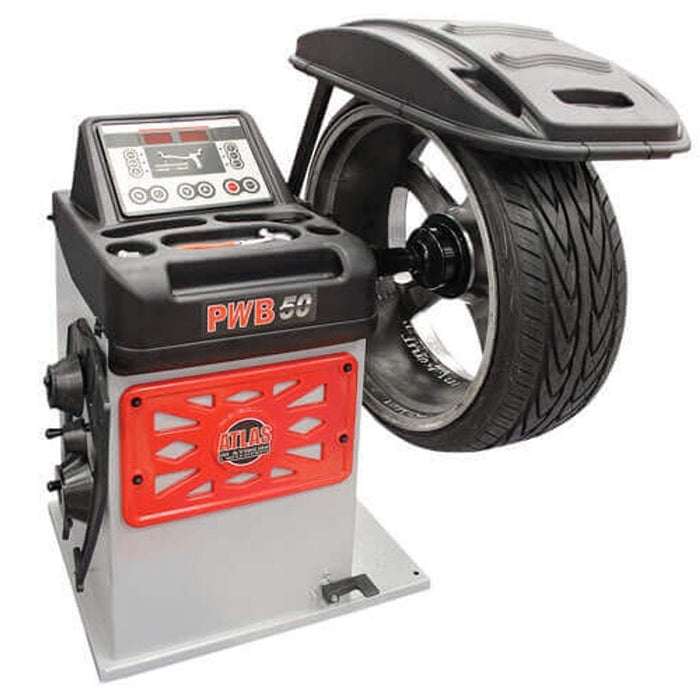 Atlas Automotive Equipment Platinum PWB50 Premium 2D Computer Wheel Balancer – 110V Automatic Tire Balancing Machine (ATEAP-PWB50-FPD)