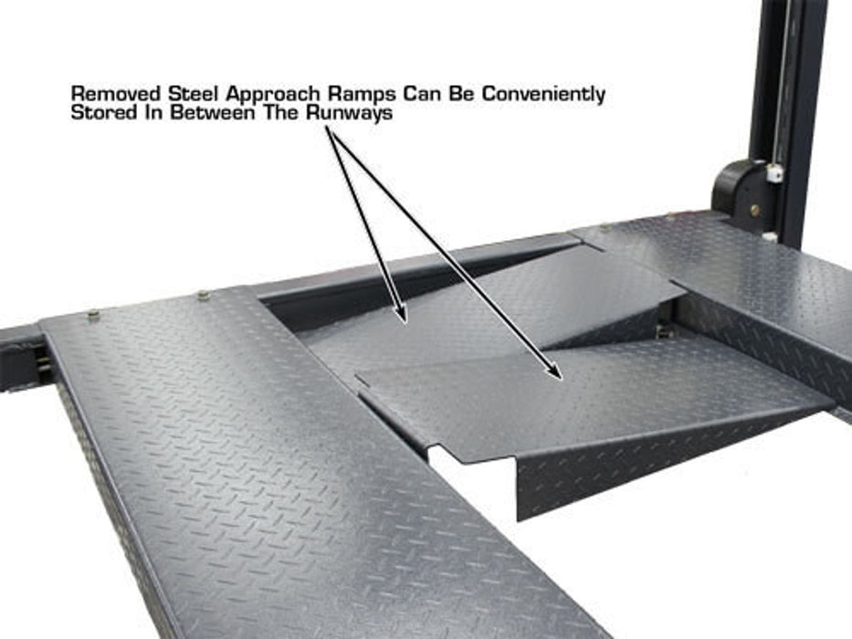 Atlas Premium 408SL 4-Post Lift with RJ35 Sliding Jack Combo – 8,000 lb Capacity Professional Car Lift Package | Model ATTD-408SL-COMBO-FPD