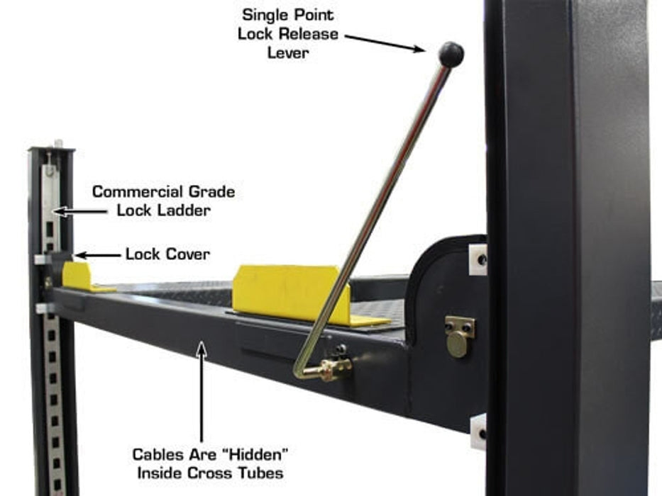 Atlas Premium 408SL 4-Post Lift with RJ35 Sliding Jack Combo – 8,000 lb Capacity Professional Car Lift Package | Model ATTD-408SL-COMBO-FPD