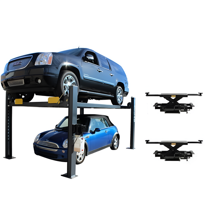 Atlas Premium 408SL 4-Post Lift with RJ35 Sliding Jack Combo – 8,000 lb Capacity Professional Car Lift Package | Model ATTD-408SL-COMBO-FPD