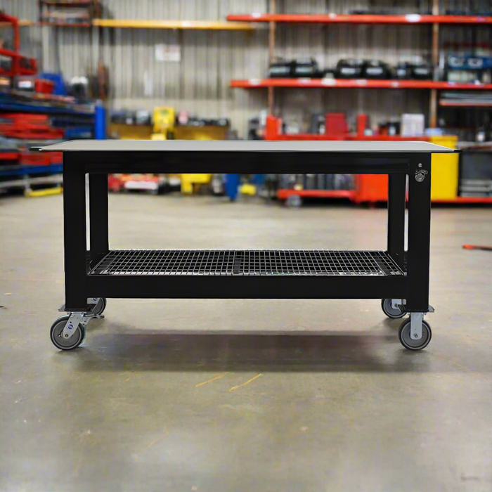 Welding Table | 3FT x 6FT x 36'' Tall | 1/4'' Plate Steel Top and Casters | BADASS Workbench 3X6WELD-14WC