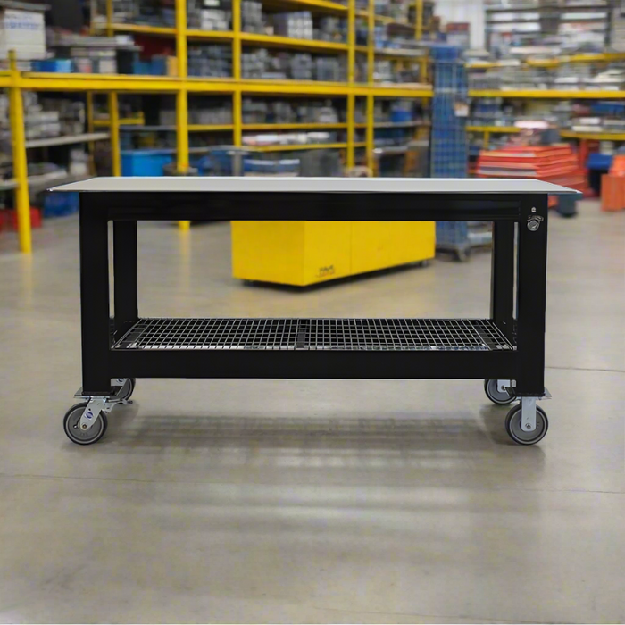 Welding Table | 3FT x 6FT x 36'' Tall | 3/4'' Plate Steel Top and Casters | BADASS Workbench 3X6WELD - 34WC