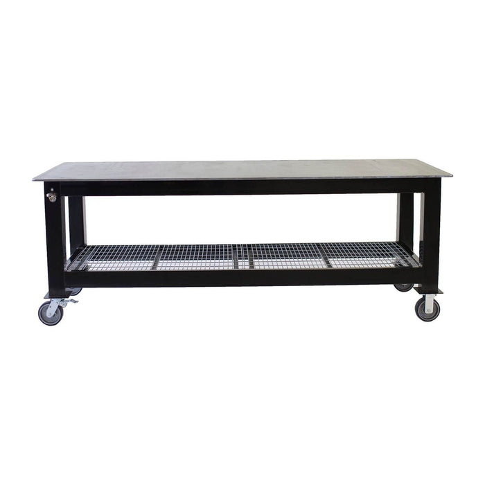 Welding Table | 4FT x 8FT x 36'' Tall | 3/8'' Plate Steel Top and Casters | BADASS Workbench 4X8WELD-38WC