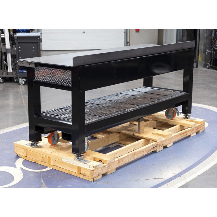 Work Bench | 8ft. Long with Casters | 3'' Drawers| BADASS Workbench 3BAYSDWC