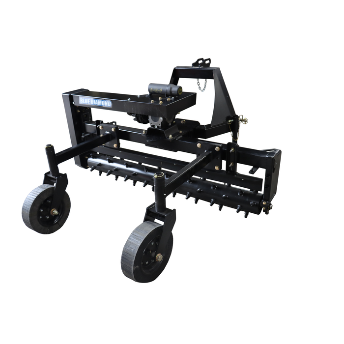 Blue Diamond Extreme Duty Tractor Power Rake – 96″ Replaceable Teeth