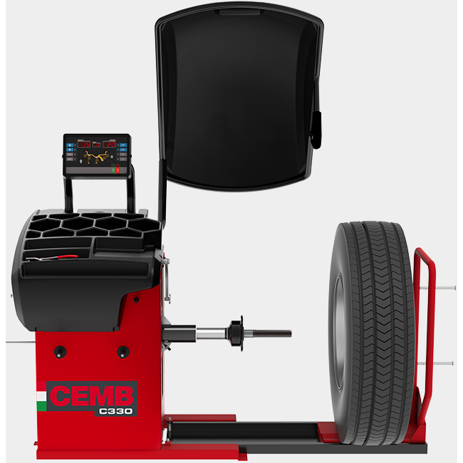 Wheel Balancer | Truck and Light Duty Automotive | 30'' Rim Dia. | 54'' Tire Dia. | CEMB C330