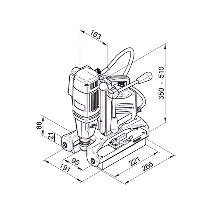 Magnetic Pipe Drilling Machine | 1-3/8 Dia.| CS Unitec PIPEMAB 200