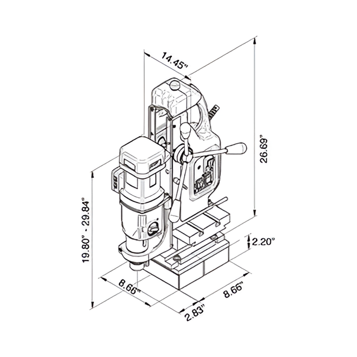 Magnetic Drill | 3-1/8" dia. | Portable | CS Unitec