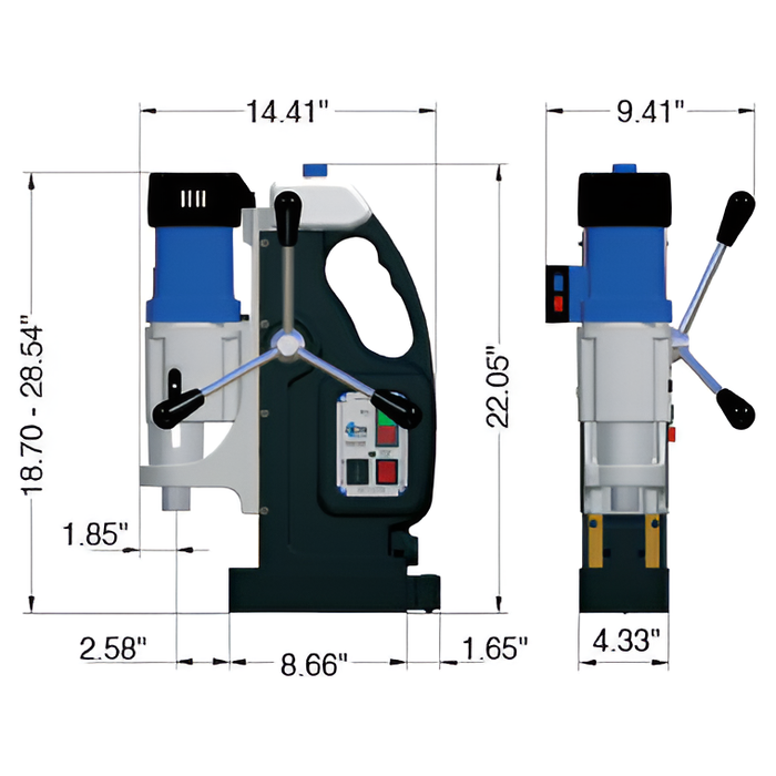 Magnetic Drill | 4-1/16" dia. | Portable | Reversible |CS Unitec