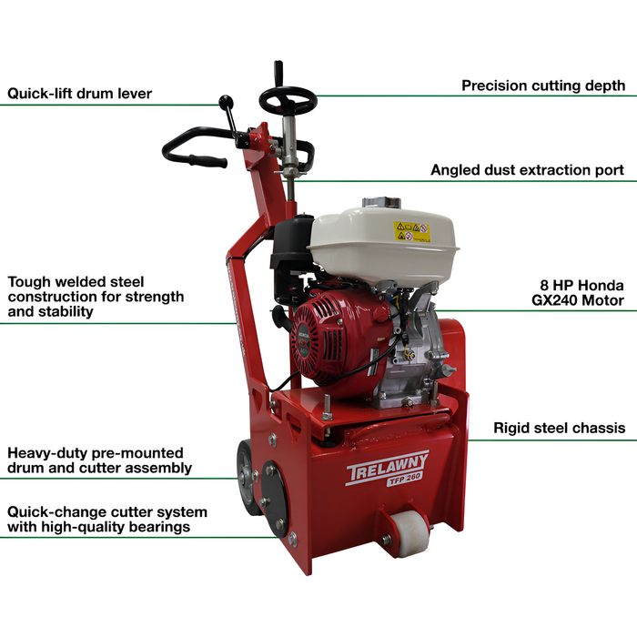 Gas Scarifier | 10'' | Walk-Behind | Honda GX240 | CS Unitec