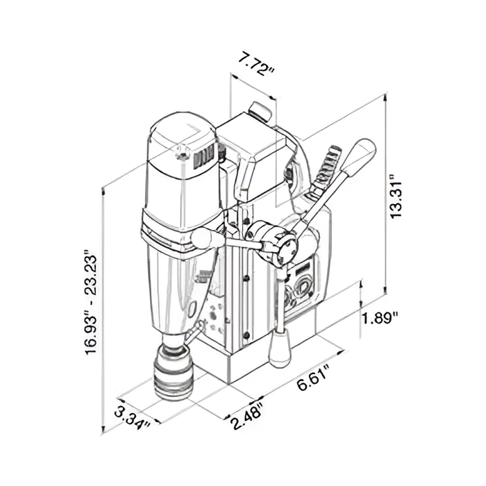 Magnetic Drill | 2 Gear | With Automatic Feed | CS Unitec