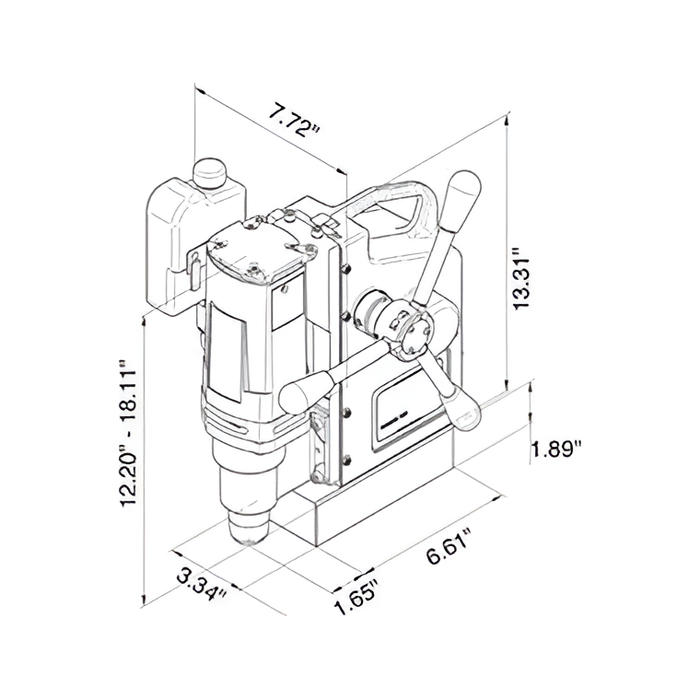 Magnetic Drill | 460 RPM | With Automatic Feed | CS Unitec
