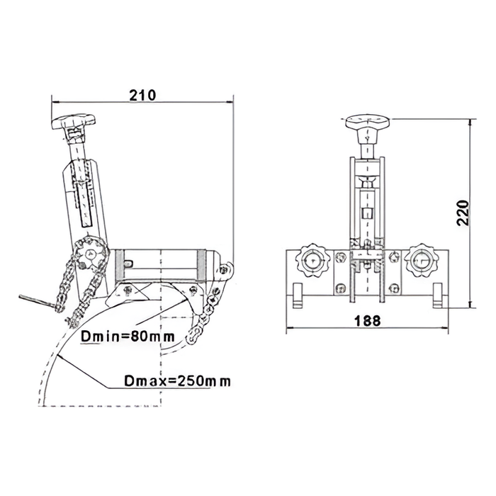 Pipe Clamp Saddle | 3-1/4" to 10"OD | CS Unitec