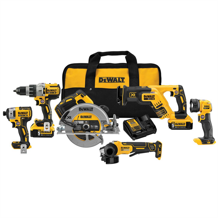 DeWalt 20V MAX XR LI-ION 6 Tool Combo Kit DWTDCK695P2