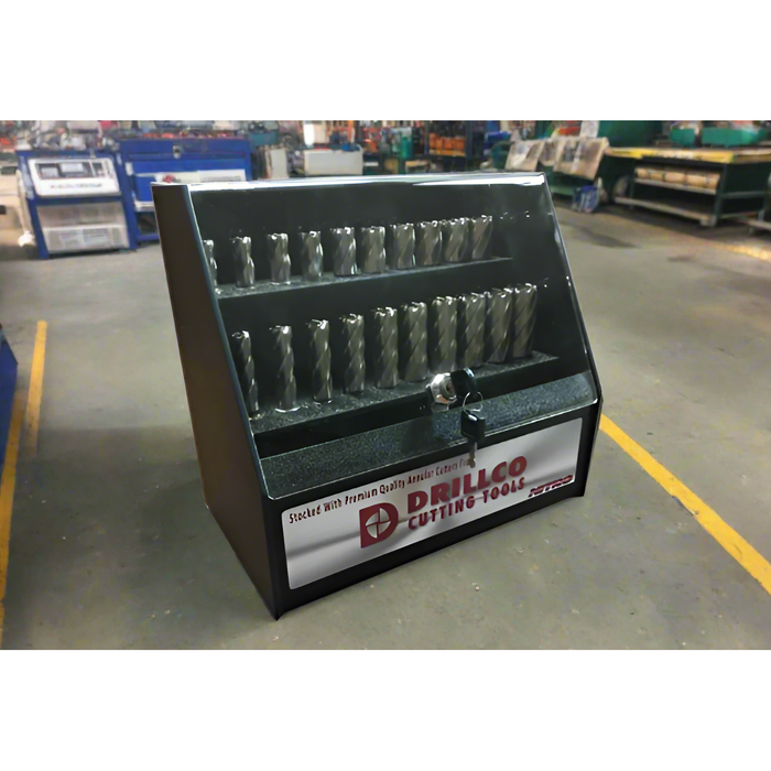 Annular Cutter Display | 1" & 2" OAL | 32 PC | Drillco 912CT32D