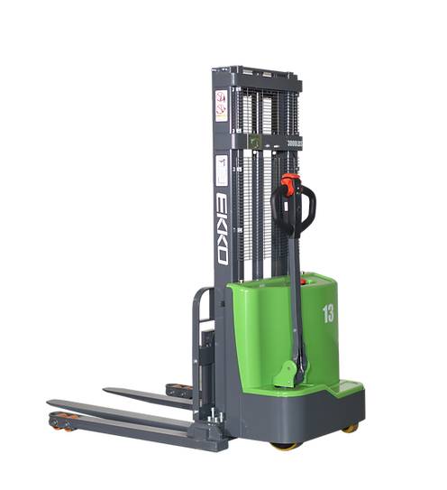 EKKO Lithium Straddle Stacker 2800 lb Capacity 145" Height EB13C-145LI